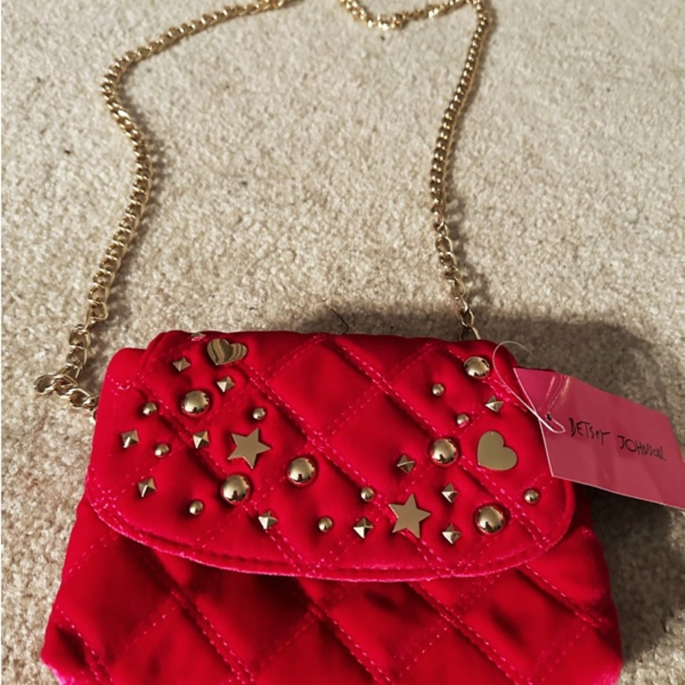 Red Velvet Betsey Johnson purse